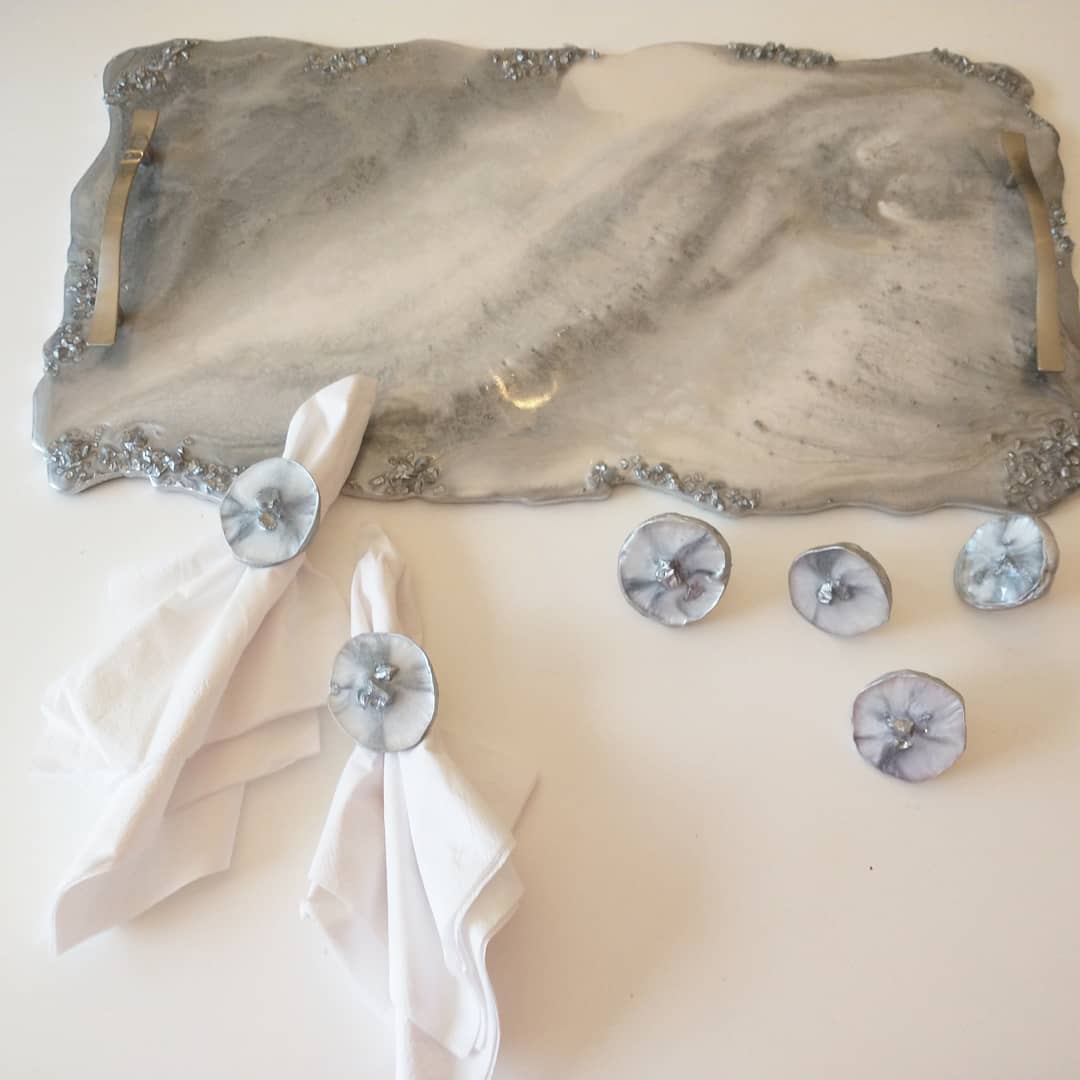 Bandeja MARMOL SILVER