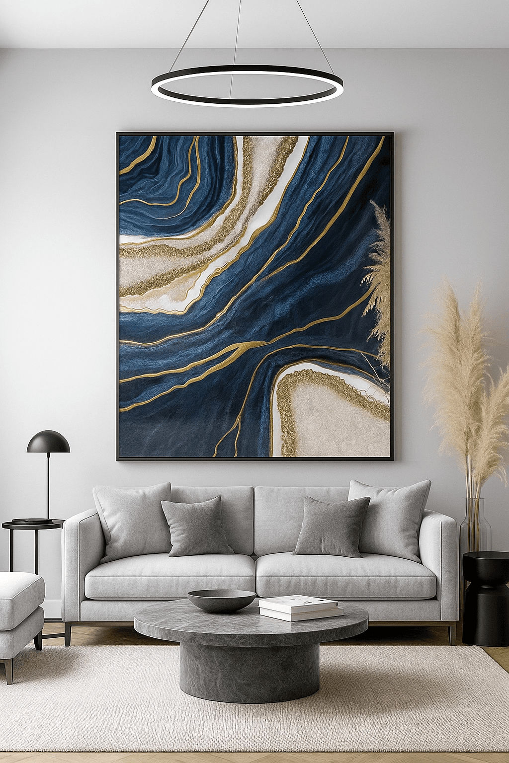 Cuadro Abstacto AZUL PROFUNDO