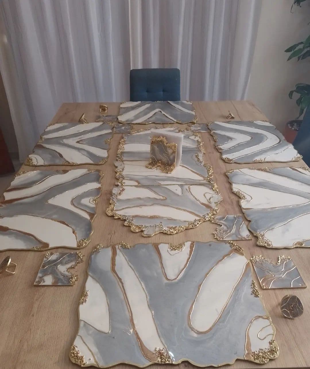 Set de Mesa MOSCU Luxury Gris Rectangular - View 4