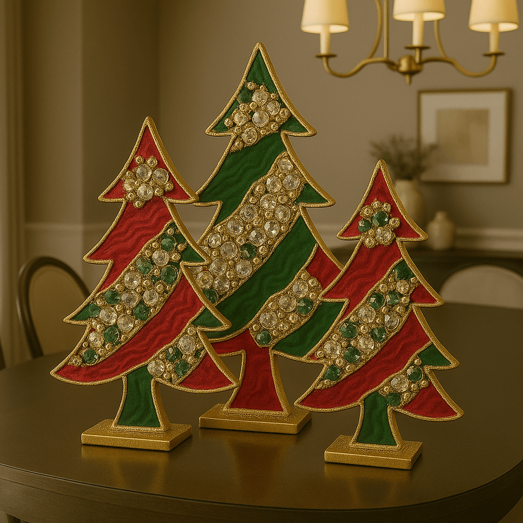 set Arbolitos x 3  verde