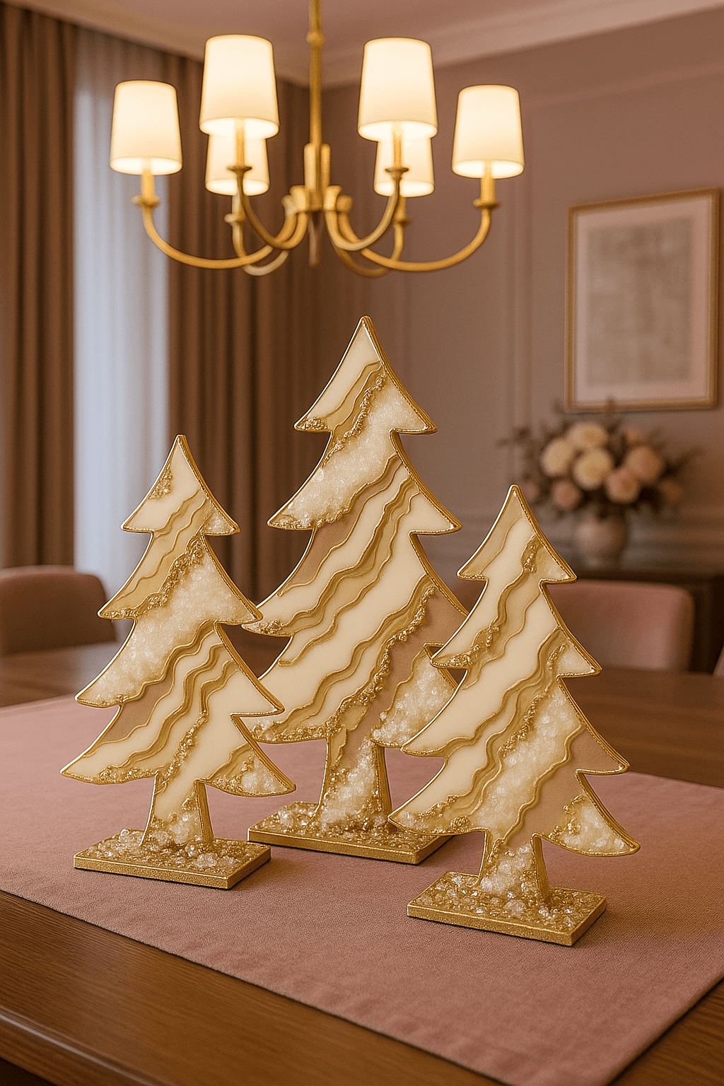 set Arbolitos x 3  blanco