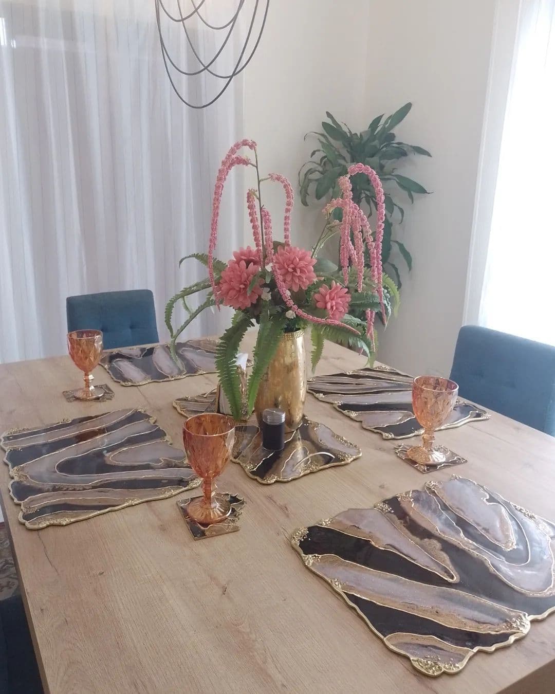 Set de Mesa MOSCU Luxury Black Rectangular - View 4