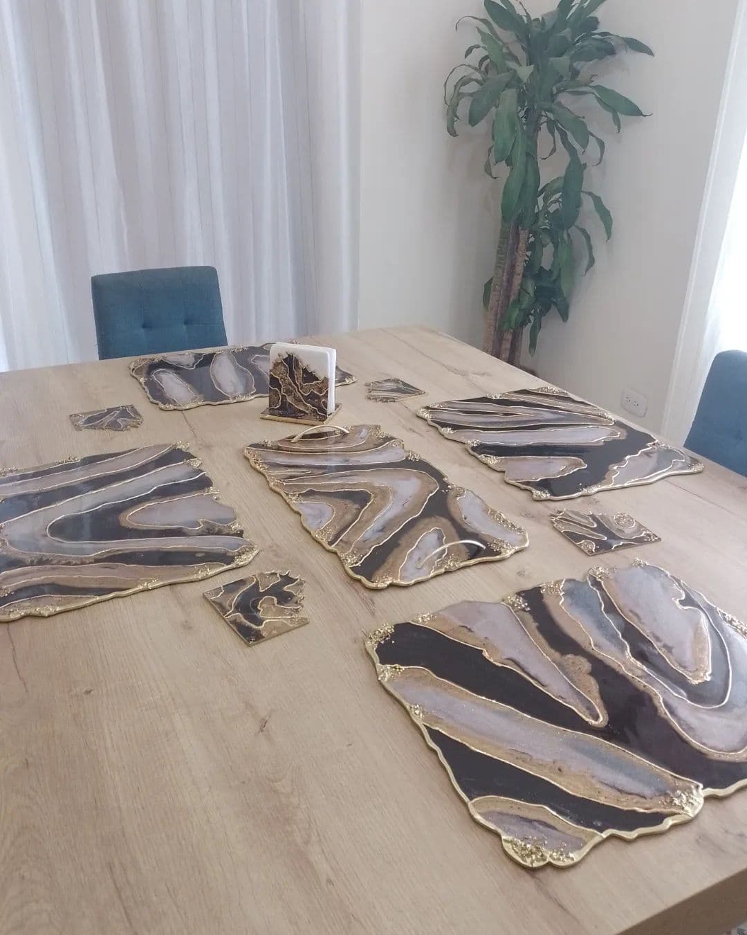 Set de Mesa MOSCU Luxury Black Rectangular - View 3