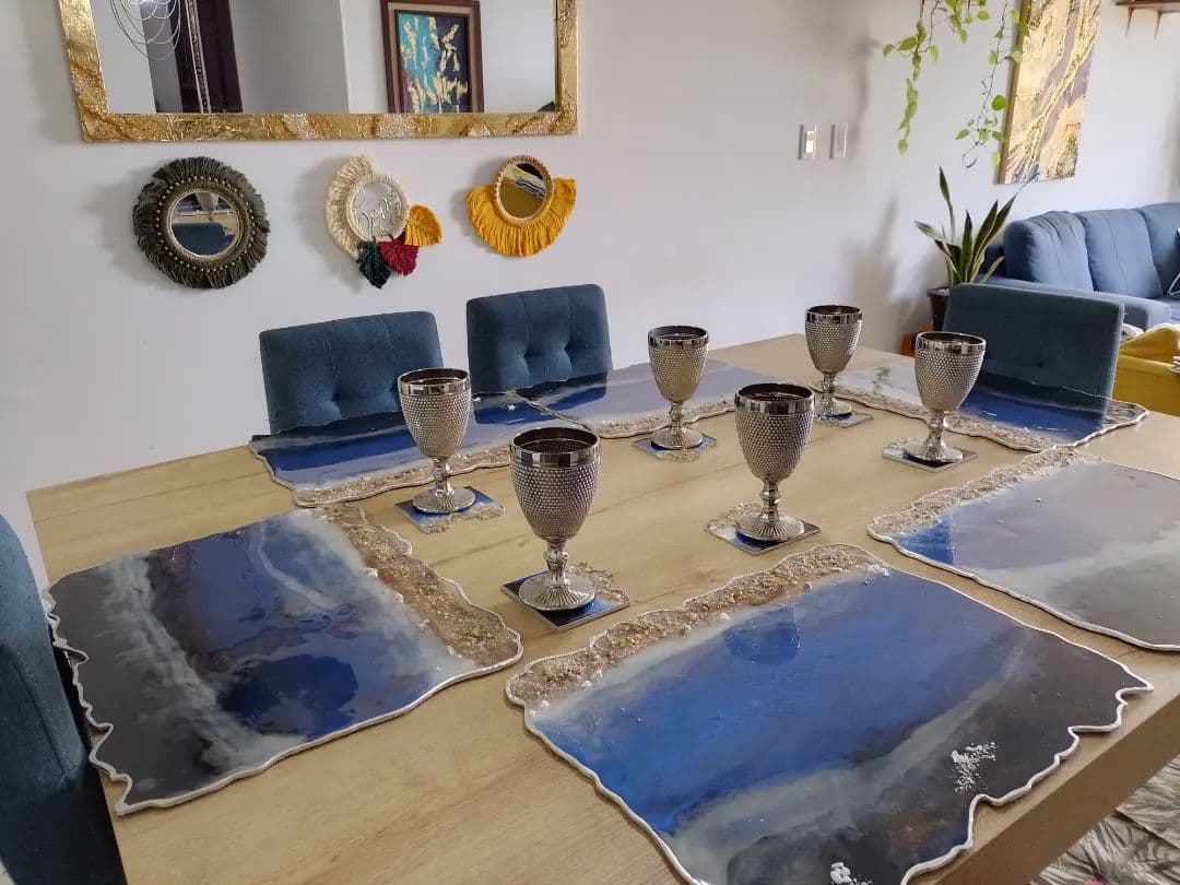 Set de Mesa MARINO Oscuro Rectangular - View 3