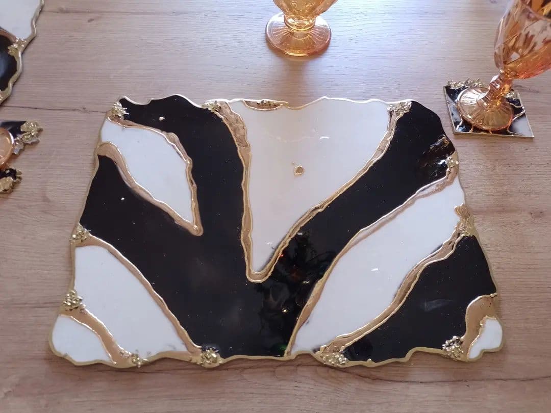 Set de Mesa MOSCU Blanco y Negro Rectangular - View 3