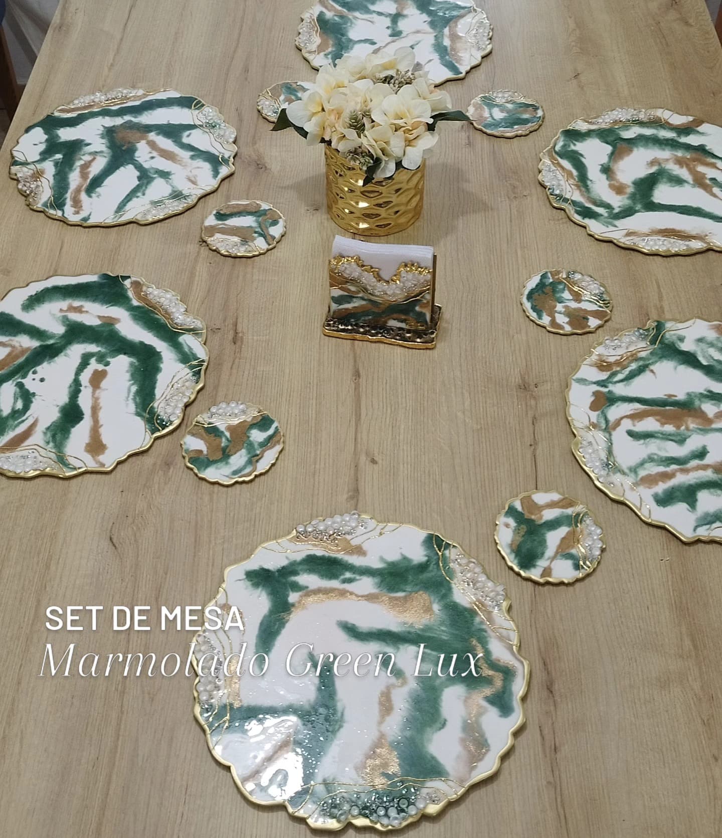 Set de Mesa MARMOLADO GREEN LUX - View 1