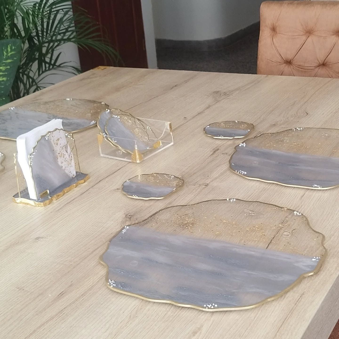 Set de Mesa VENECIA LUXURY Gris Plata - View 7