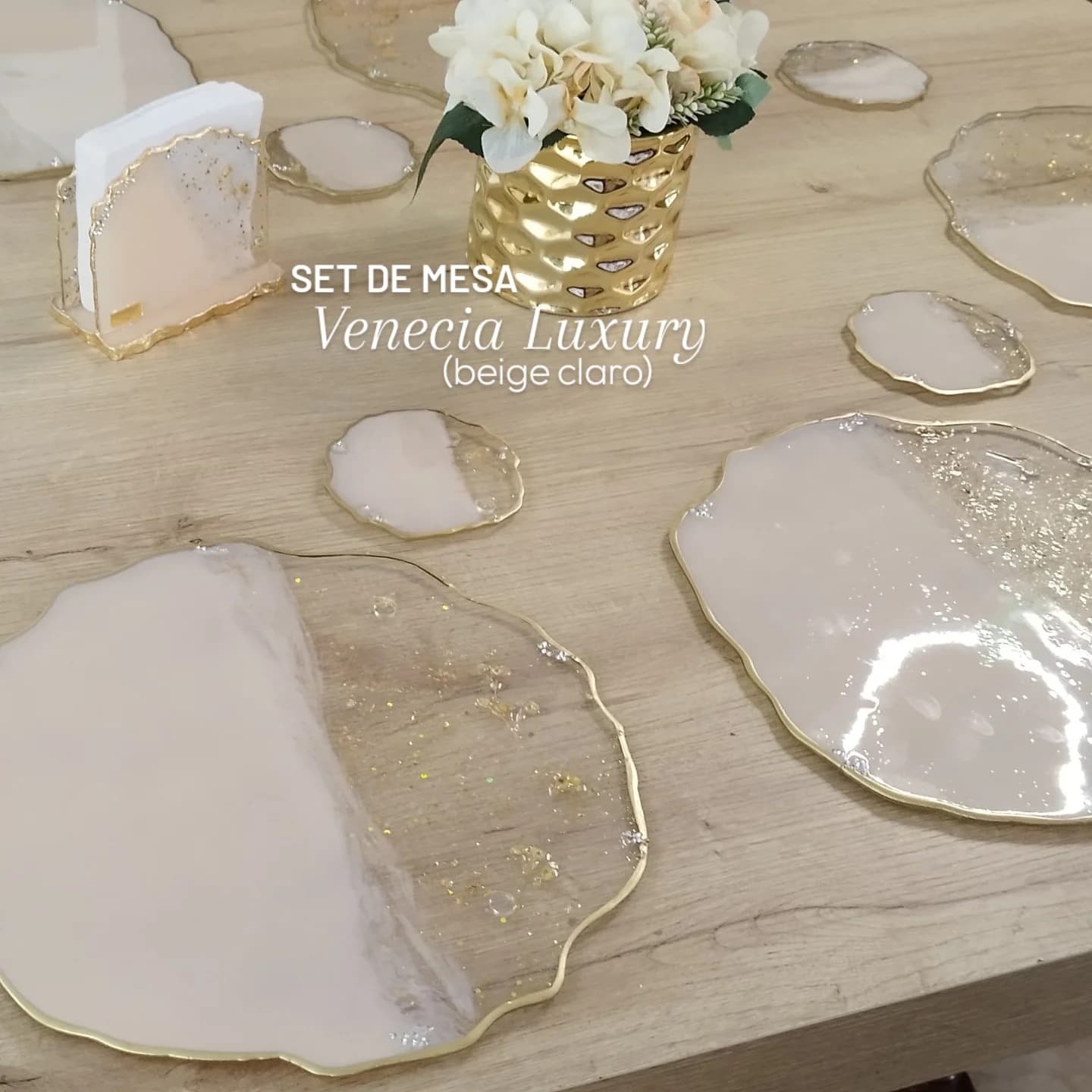 Set de Mesa VENECIA LUXURY Beige Claro - View 1