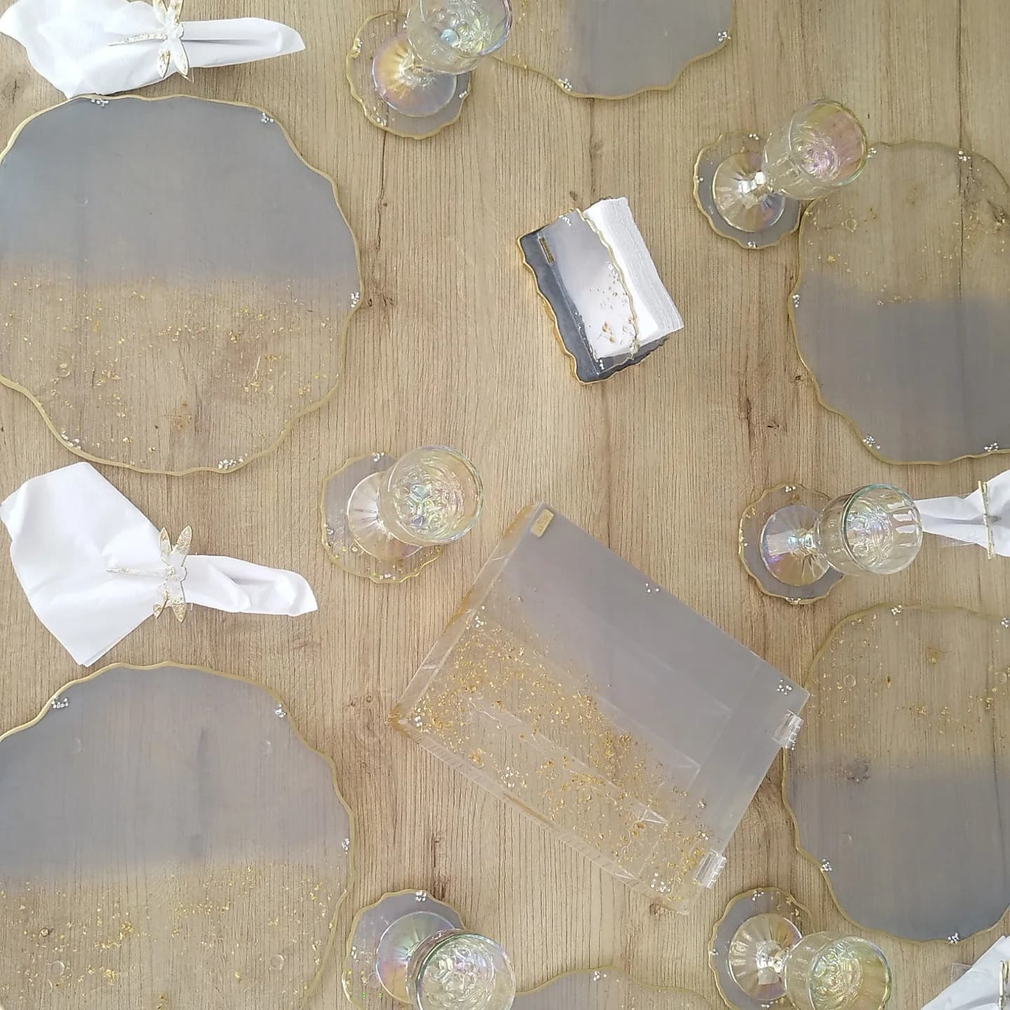 Set de Mesa VENECIA LUXURY Gris Claro - View 4