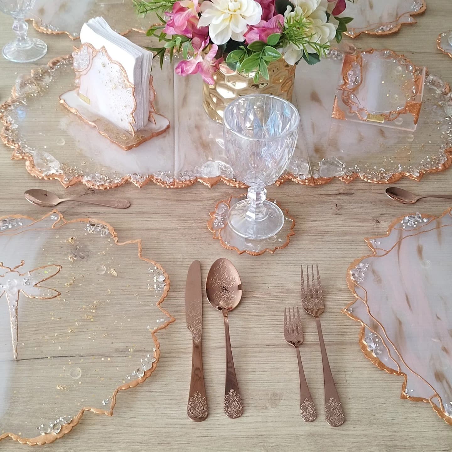 Set de Mesa ITALIA LUX ORO ROSA - View 6