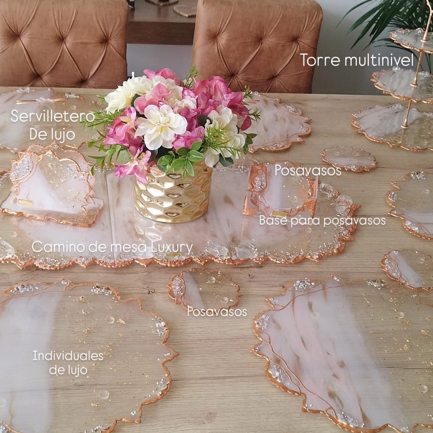 Set de Mesa ITALIA LUX ORO ROSA - View 5