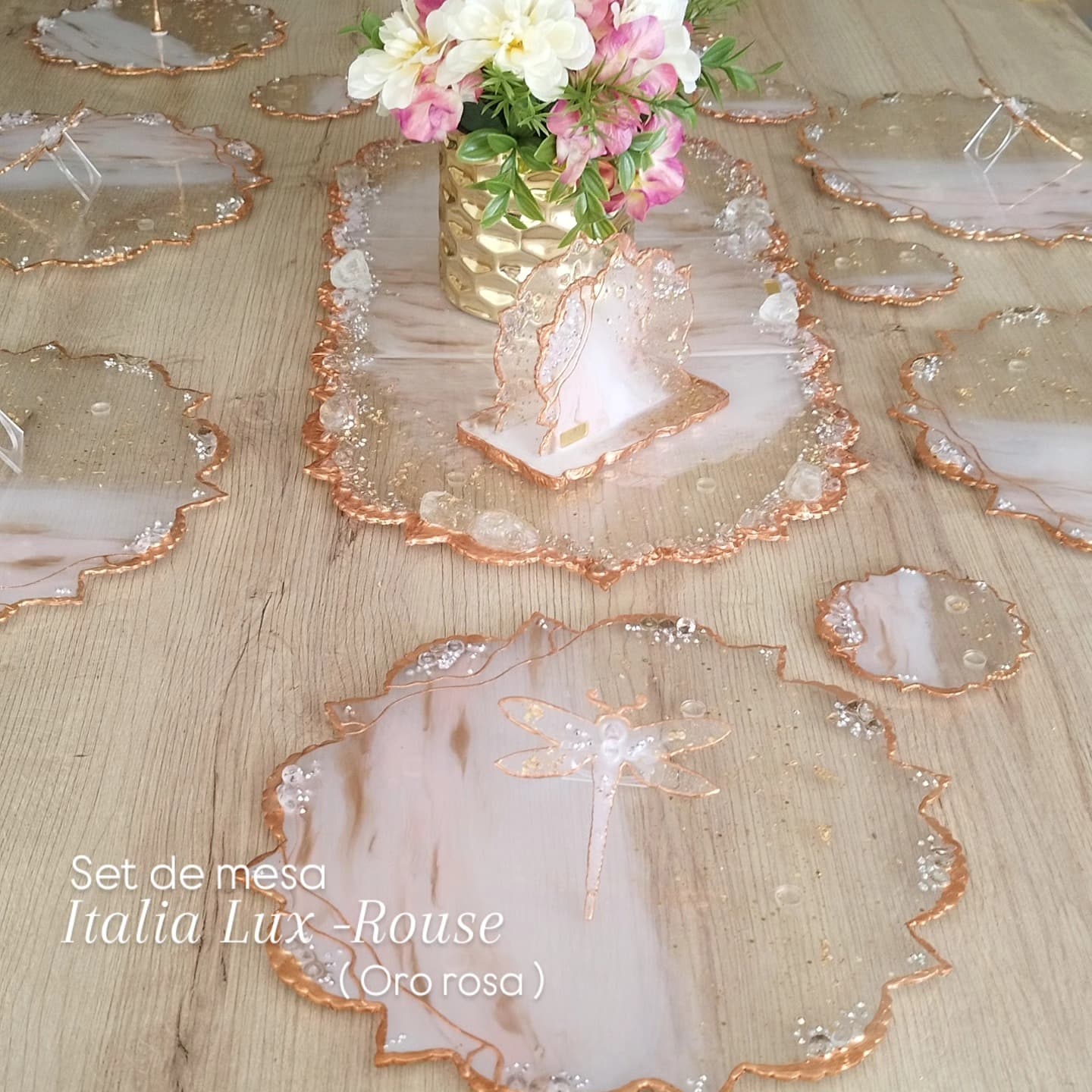 Set de Mesa ITALIA LUX ORO ROSA - View 1